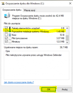 brak miejsca 4 mpi serwis